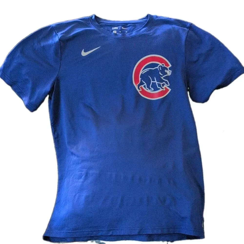 Nike Chicago Cubs MLB Blue Short Sleeve Shirt Men’s Size M Team Logo